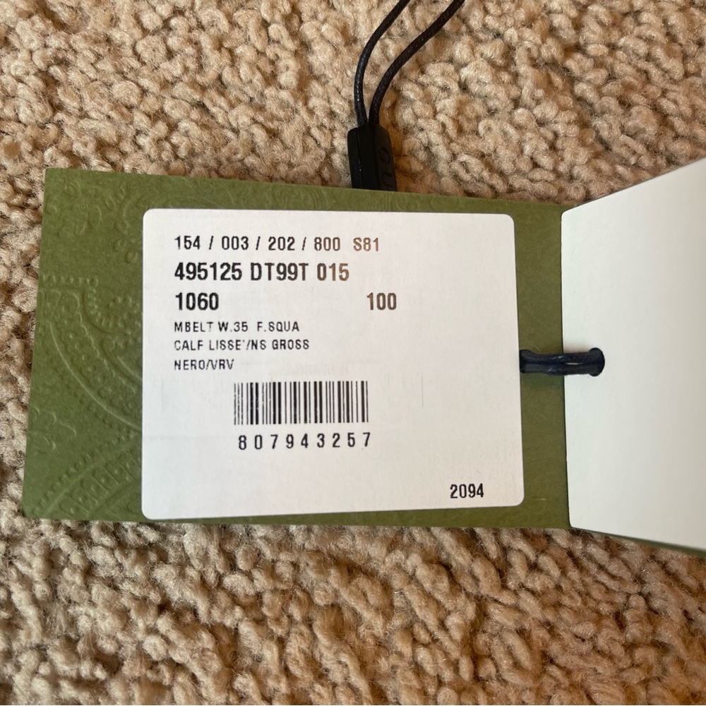 🌟NWT🌟 MENS LEATHER GUCCI BELT SIZE: GUCCI 100 - Picture 11 of 12